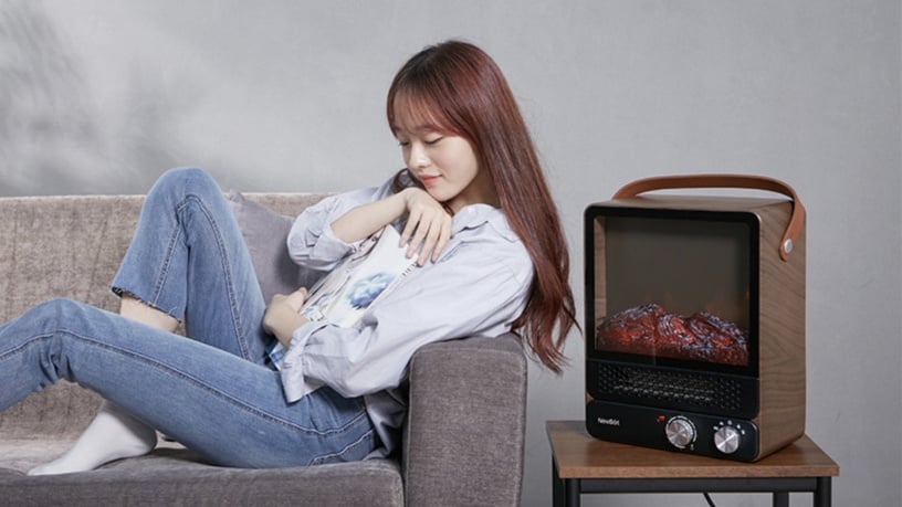 韓國「壁爐電暖器」讓大家在家中就能享受壁爐的感覺，快右滑看更多介紹