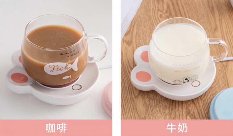 保暖小物推薦#4:粉嫩貓爪55度恆溫杯墊組 NT829