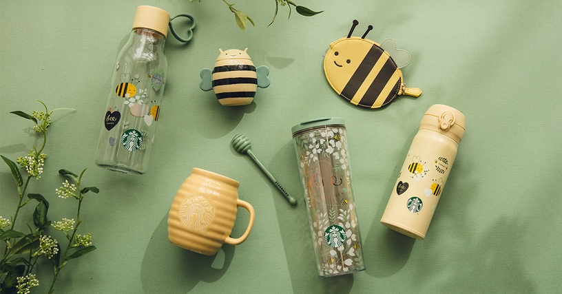 2021年情人節，星巴克推出以蜜蜂為主角的情人節限定新品，於1/20開賣！