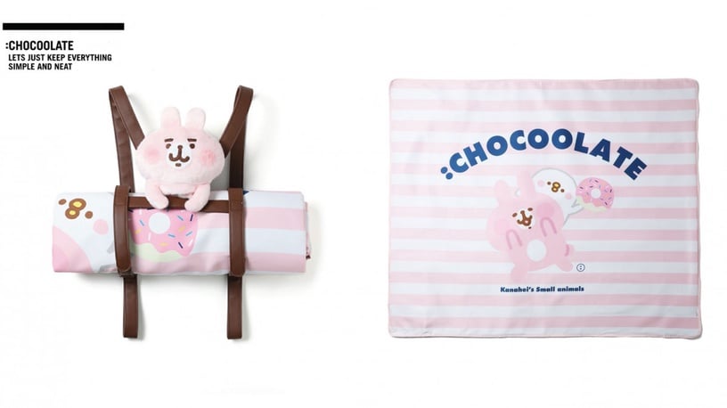 「:CHOCOOLATE x 卡娜赫拉」最萌上市!P助、粉紅兔兔帽T好燒,粉紅兔兔毛公仔也要收