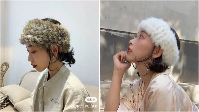 毛毛髮帶怎麼戴才時尚?「毛絨髮帶配戴公式」讓你輕鬆駕馭,5種簡單搭配更顯小臉