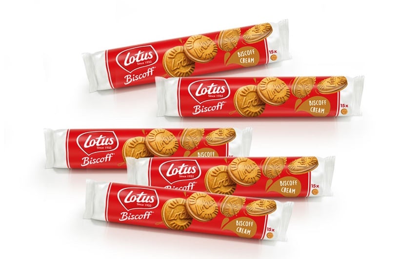 Lotus Biscoff「焦糖夾心餅乾」新登場,蓮花餅乾+奶油內餡,吃一口就超幸福~