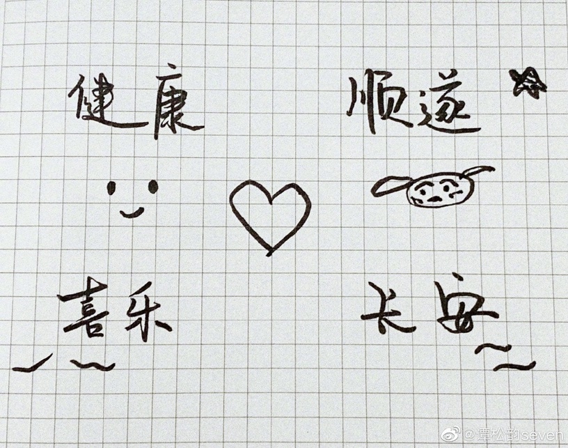 明星賀年筆跡6:譚松韻
