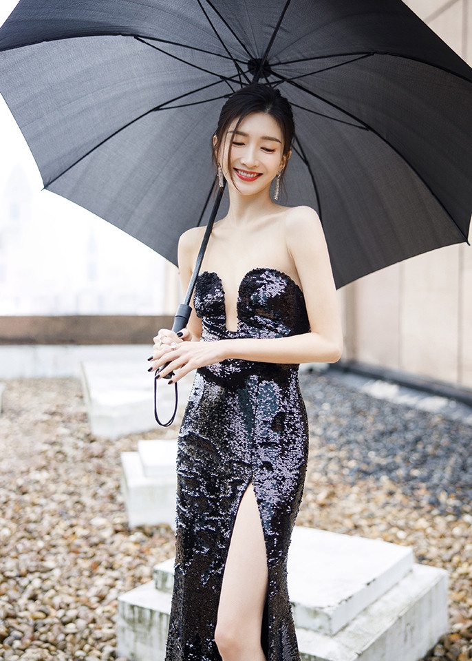微博之夜女星紅毯造型未修vs精修9:江疏影