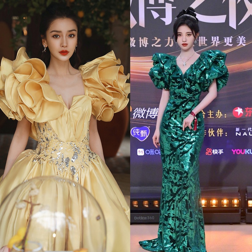 微博之夜女星紅毯造型未修vs精修