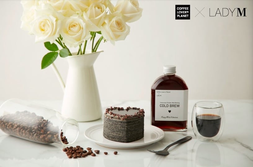 Lady M X COFFEE LOVER's PLANET推心型竹炭咖啡千層!