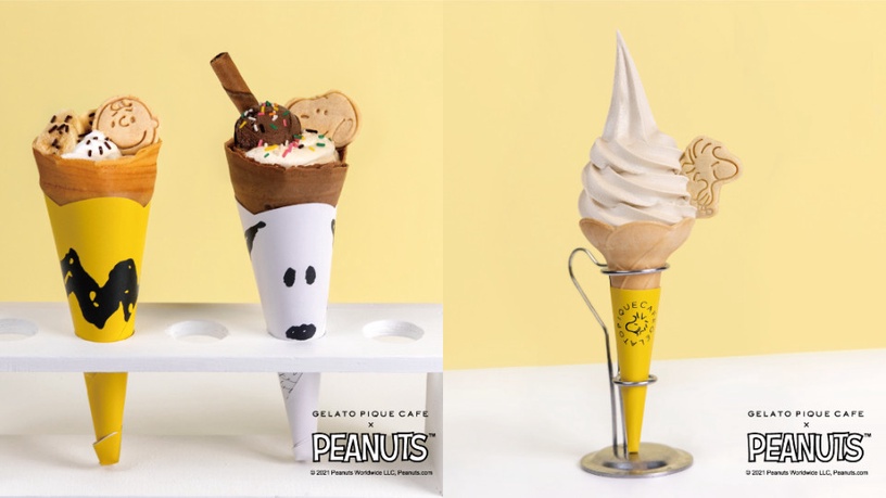 gelato pique café推史努比、查理布朗可麗餅!