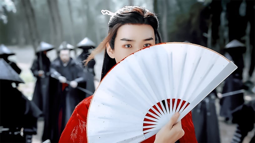 古裝劇《山河令》溫客行造型1:紅衣鬼谷谷主造型
