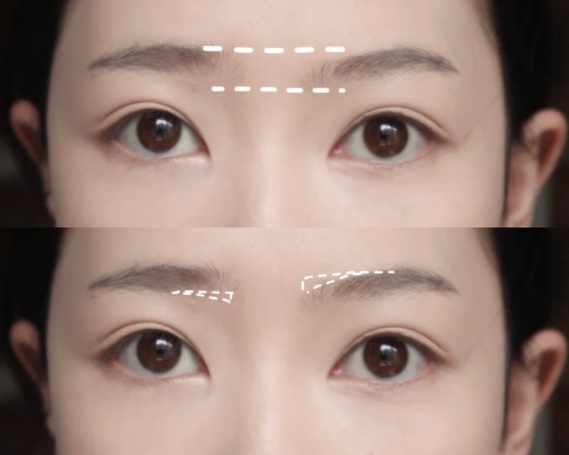 大小眼、高低眉怎麼化妝?化妝師親授「矯正眉眼不對稱」化妝法,眼眉走向是關鍵