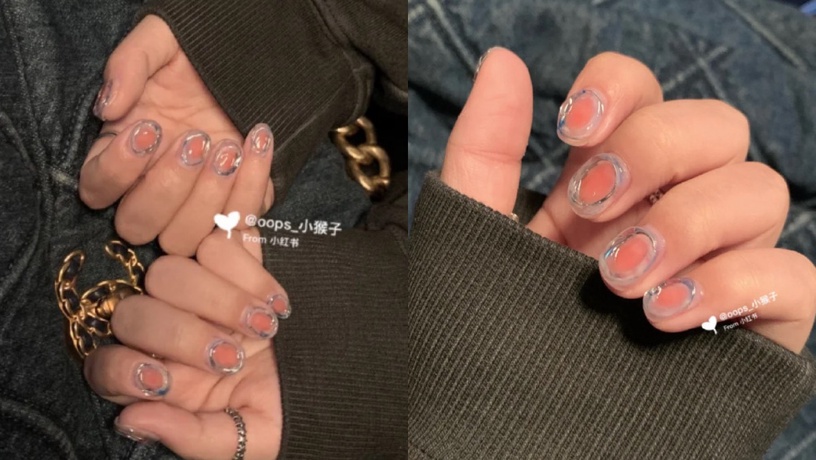 日系小腮紅美甲範本!粉色指尖散發白裡透紅感,根本是仙女姊姊御用款