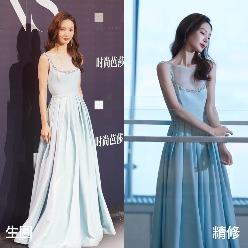 女星紅毯造型生圖vs精修9:金晨