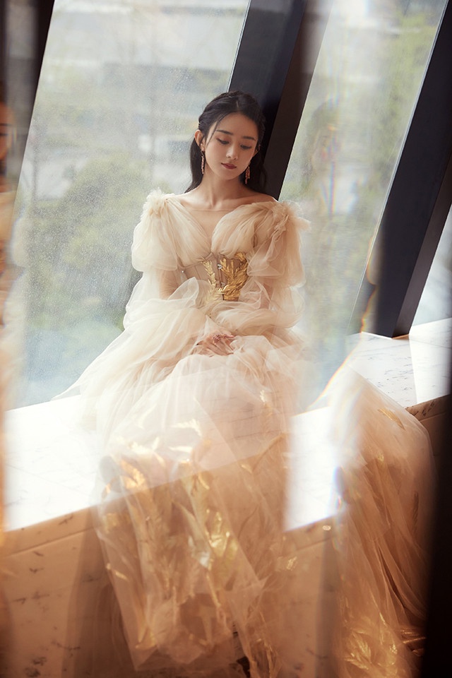 女星紅毯造型生圖vs精修10:趙麗穎