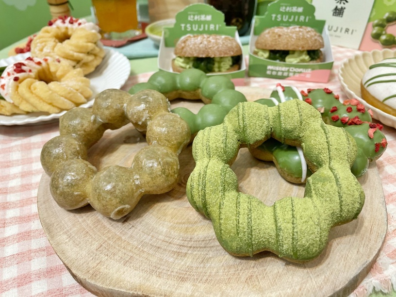 抹茶控搶吃!Mister DonutX辻利茶舗推8款抹茶系甜甜圈,三重抹茶「生抹茶波堤」必吃