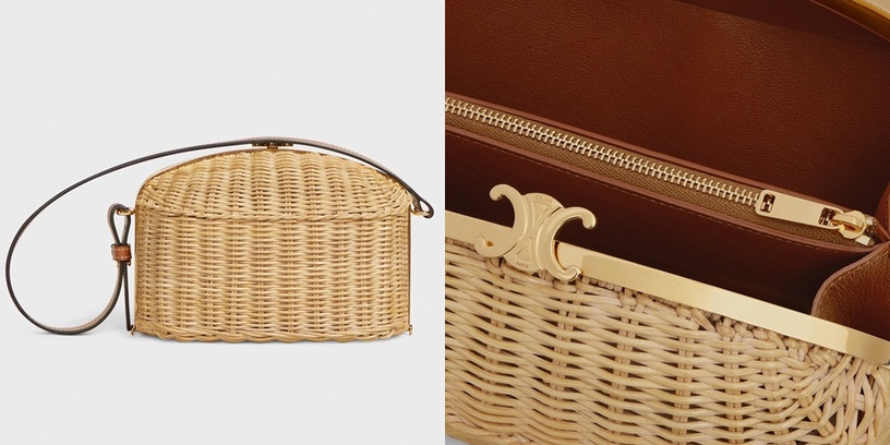 CELINE LUNCH BOX IN WICKER AND CALFSKINNATURAL，NT135,000