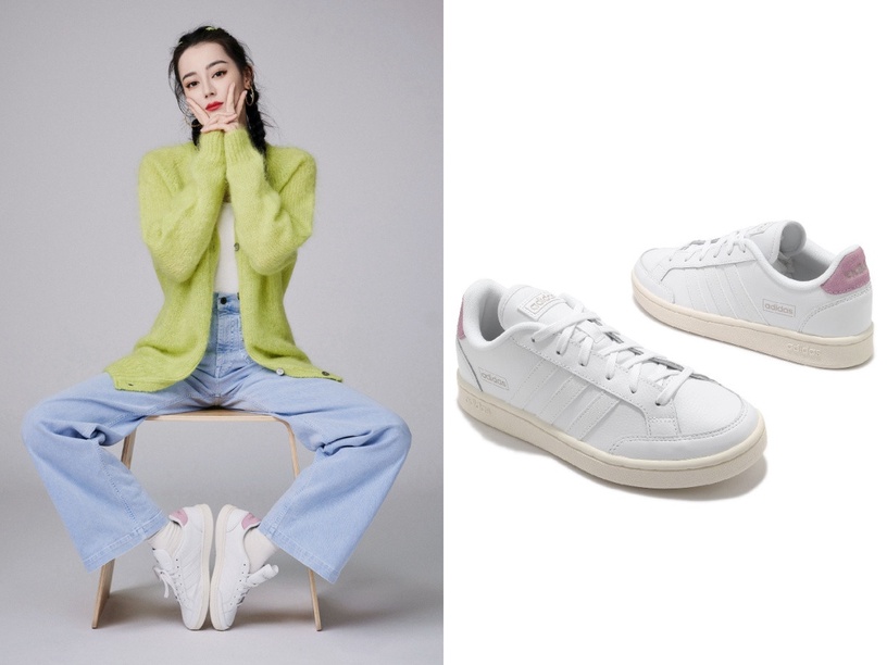 女星同款白鞋2:迪麗熱巴 / adidas 經典復古鞋 GRAND COURT