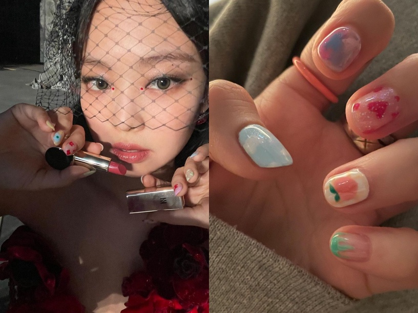 明星美甲特蒐!朴信惠、太妍美甲清爽可愛,表藝珍款顯白、Jennie是繽粉美甲圖鑑