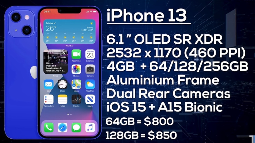 iPhone 13實體機曝光!夢幻新色「Tiffany綠」登場,剪瀏海、巨大鏡頭4亮點一次看