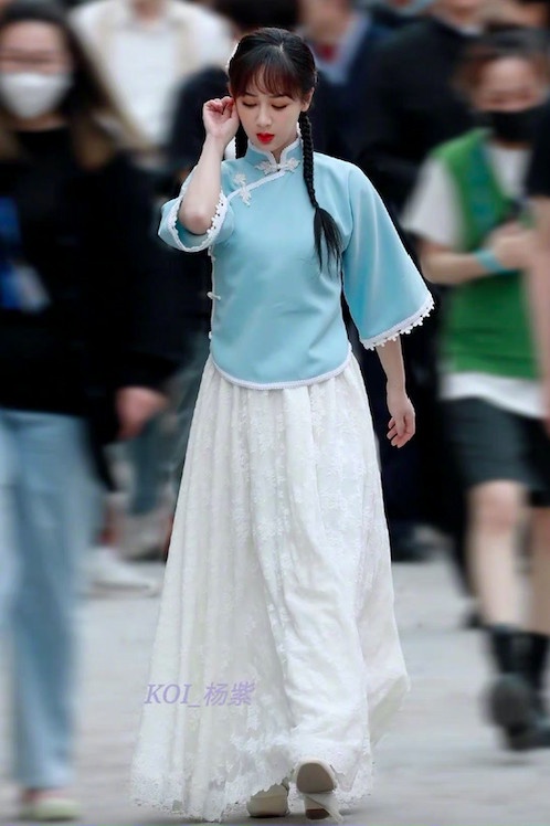陸劇女星「民國風麻花辮造型」1:楊紫