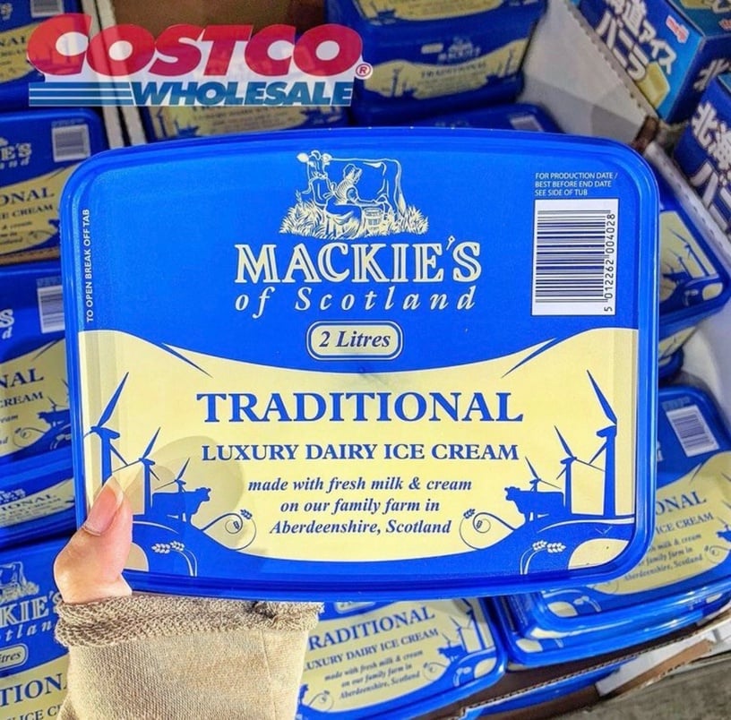 COSTCO好市多超夯冰品推薦：MACKIE’S蘇格蘭經典牛奶冰淇淋，179元/盒