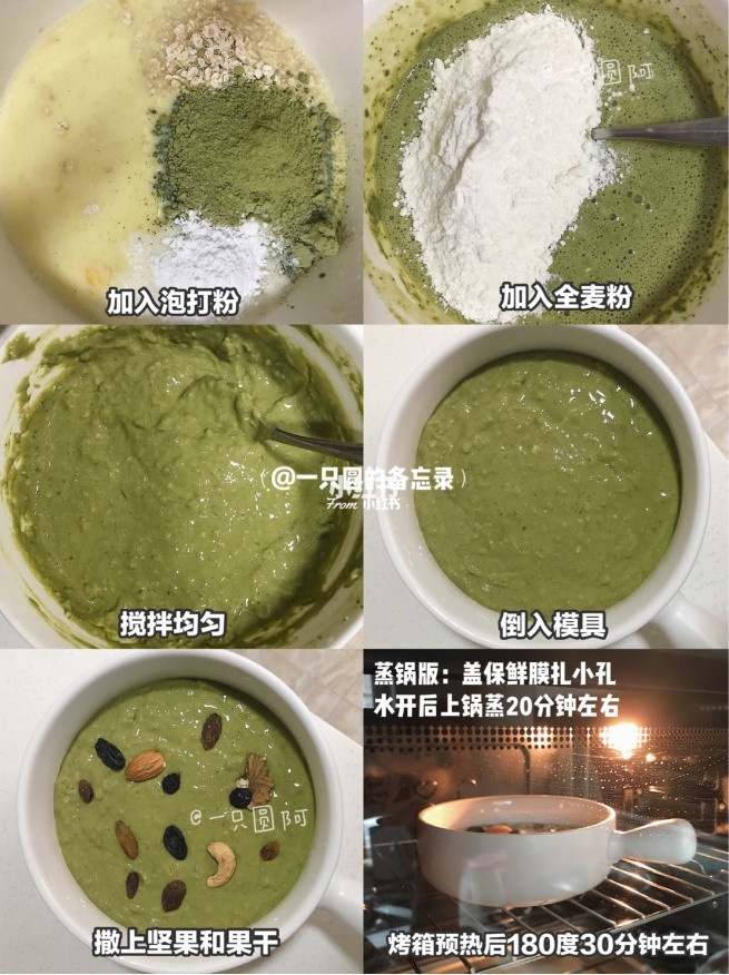 減脂/低卡甜點食譜4:香蕉抹茶布朗尼蛋糕