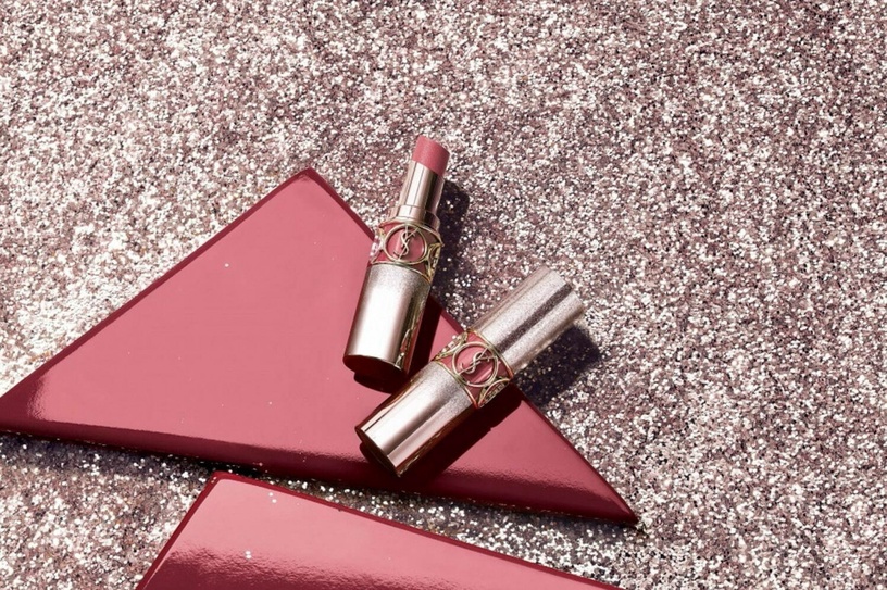 2021唇膏/唇釉新品:YSL 情挑誘光水唇膏 玫瑰香檳系列
