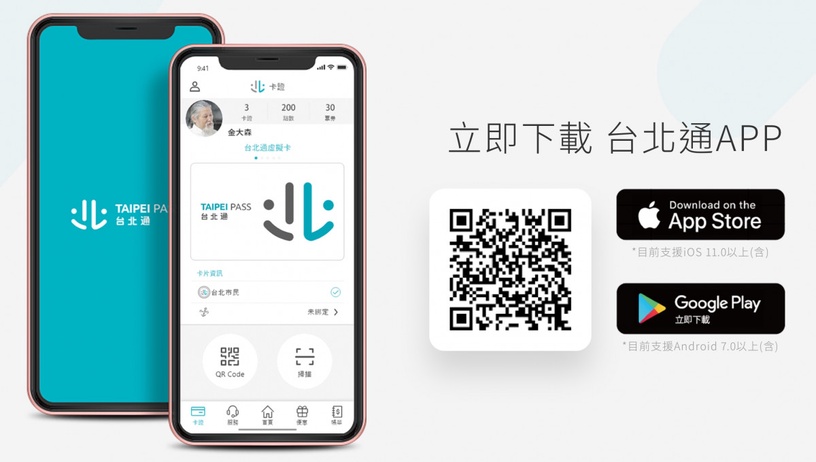 台北通Taipei PASS打造實聯制個人QR Code