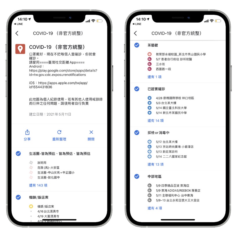 網友神製「確診患者足跡地圖」!Google地圖追蹤個案足跡,一秒比對、遠離高風險區