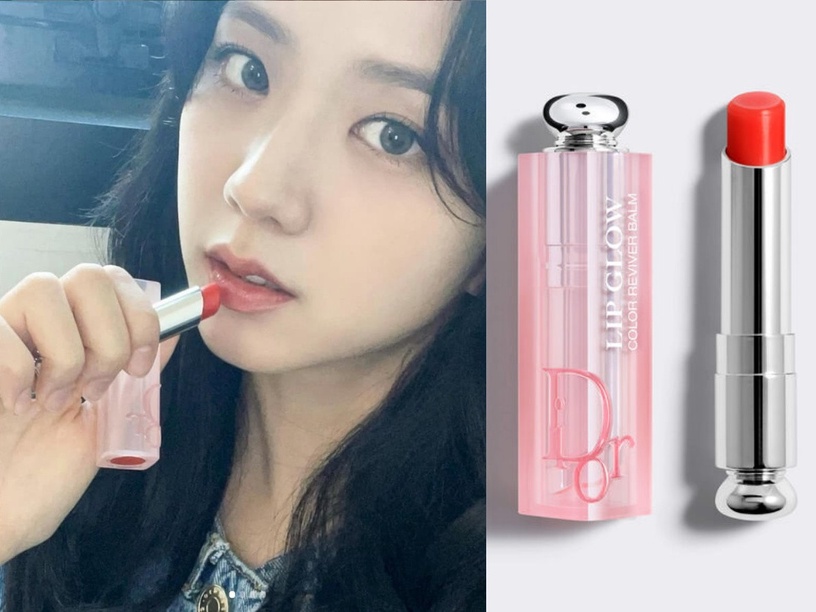 BLACKPINK Jisoo 同款唇膏:DIOR迪奧 癮誘粉漾潤唇膏 #025首爾紅