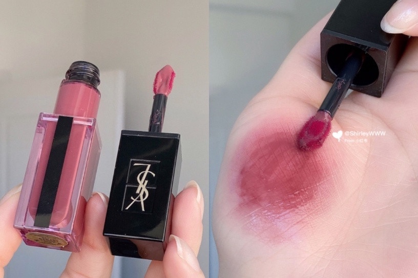 惠利 同款唇膏:YSL奢華緞面水光染唇釉 # 617 + NARS 絲絨迷霧唇筆 #Get off