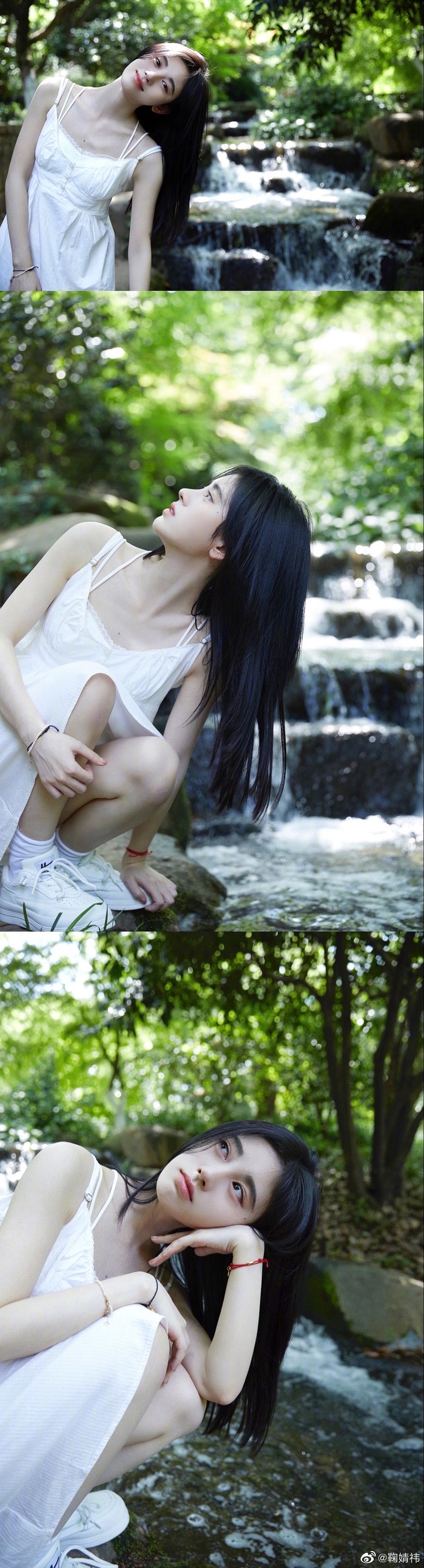 鞠婧禕/夏日白洋裝造型