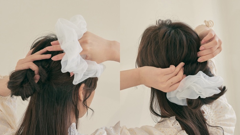 韓國女團BLACKPINK Jennie包包必備「大腸髮圈」，超簡單2綁法，綁出韓妞仙氣造型！