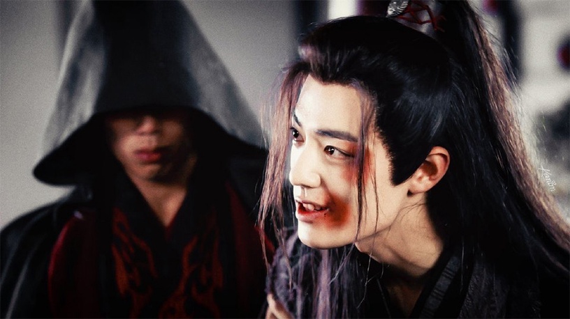 古裝美男「戰損妝」造型1:肖戰 飾演《陳情令》魏無羨