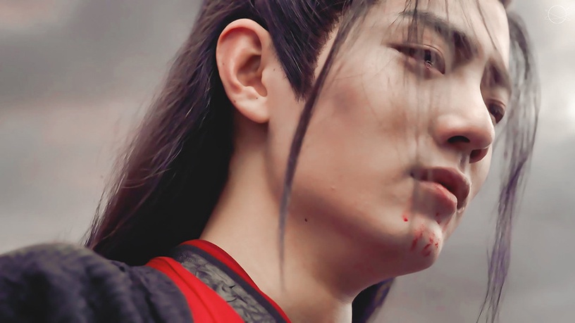 古裝美男「戰損妝」造型1:肖戰 飾演《陳情令》魏無羨
