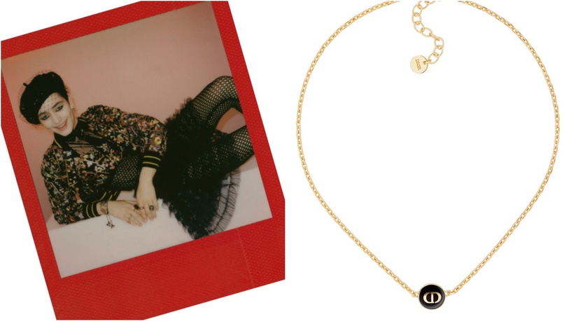 Dior Petit CD 黑色圓章項鍊,NT21,000
