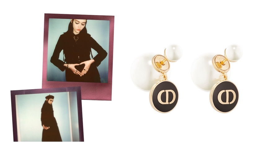 Dior Petit CD 黑色圓章項鍊,NT21,000