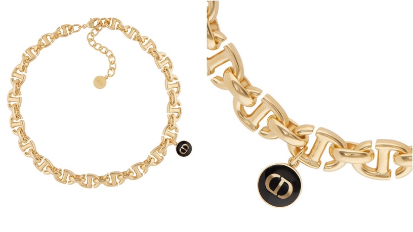 Dior Petit CD 黑色圓章項鍊,NT21,000