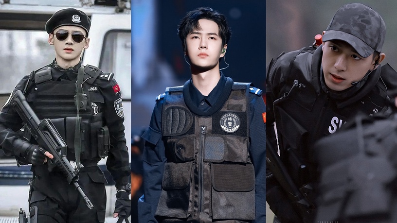 陸劇男星「特警造型」