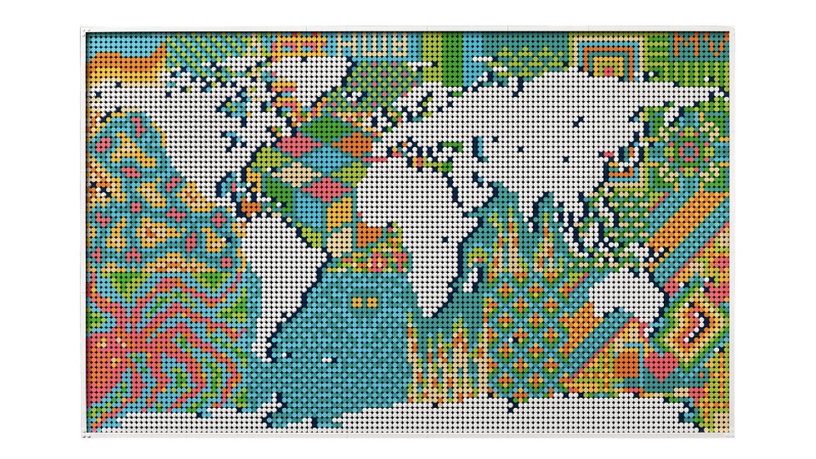 史上最美「LEGO Art 世界地圖」登場!標記旅行足跡,拼出專屬你的樂高藝術品