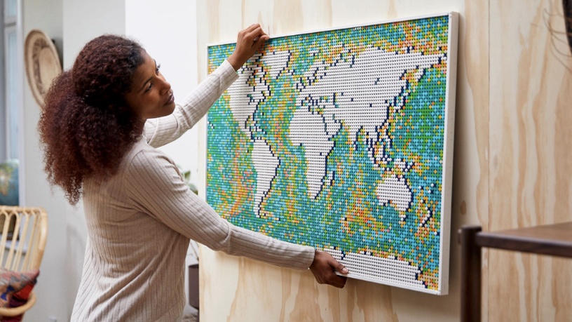 史上最美「LEGO Art 世界地圖」登場!標記旅行足跡,拼出專屬你的樂高藝術品