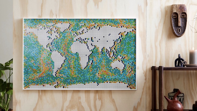 史上最美「LEGO Art 世界地圖」登場!標記旅行足跡,拼出專屬你的樂高藝術品