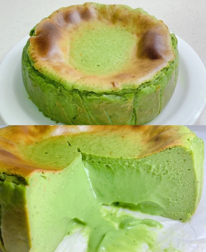 抹茶甜點食譜4:抹茶巴斯克
