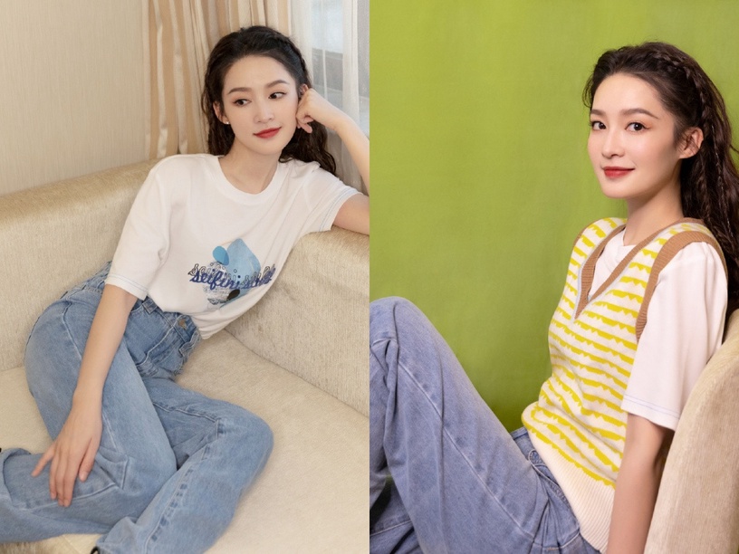 牛仔褲私服穿搭8:李沁