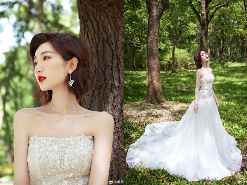 女星白紗照7:毛曉彤