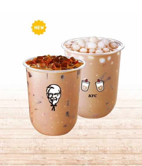 肯德基新品ㄎㄎ白玉珍奶、QQ黑磚奶茶開賣!