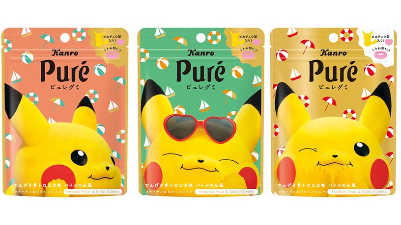 夏日皮卡丘來襲!Puré「皮卡丘軟糖」水果風味新登場,還有愛心、游泳圈新造型太可愛