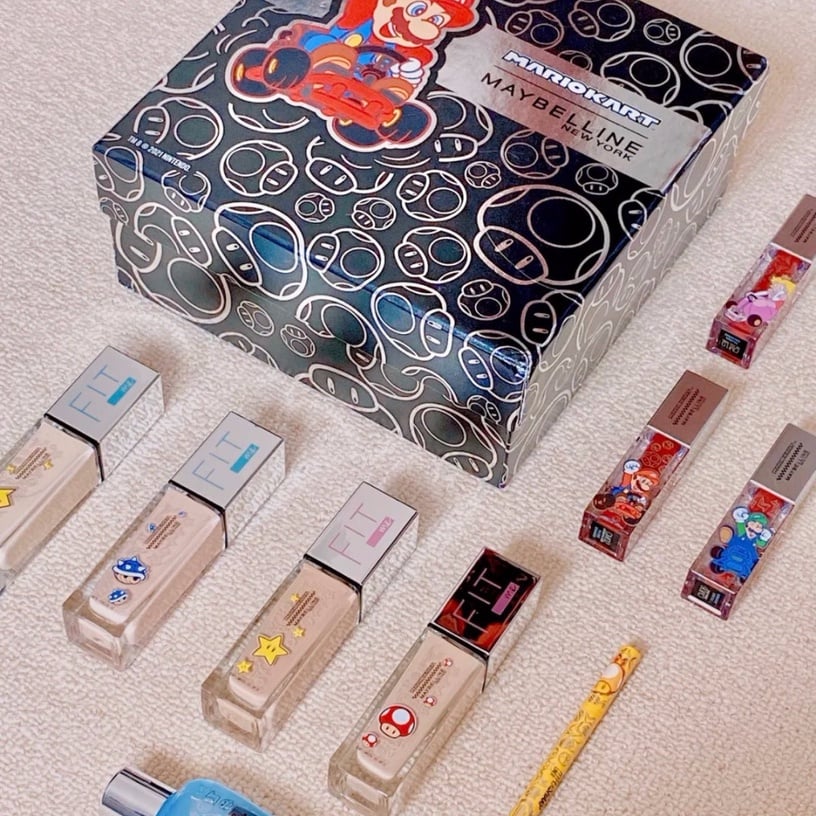 「MAYBELLINE x 瑪利歐聯名彩妝」巨可愛!小金蓋、FITme粉底換上新包裝,遊戲控快收藏