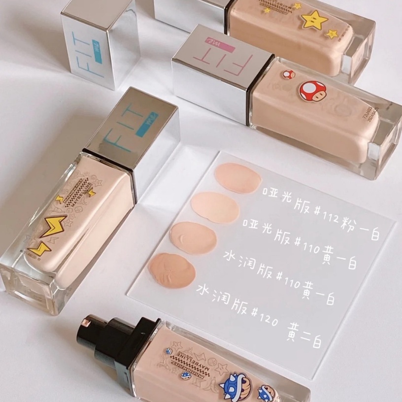 「MAYBELLINE x 瑪利歐聯名彩妝」巨可愛!小金蓋、FITme粉底換上新包裝,遊戲控快收藏