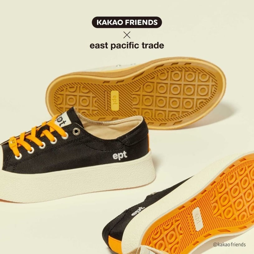 KAKAO FRIENDS x EPT「萊恩、春植帆布鞋」萌翻天!鞋帶藏著小臉蛋、鞋舌LOGO巨可愛