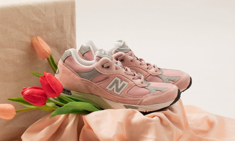 2021玫瑰粉球鞋推薦：New Balance W991PNK 英倫迷霧玫瑰,NT.7,980