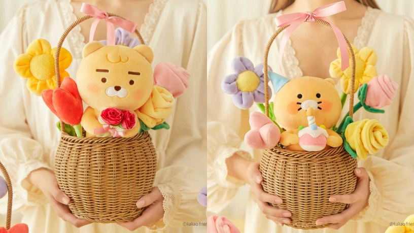 KAKAO FRIENDS花店開張啦!「萊恩&春植盆栽花束」超可愛,花籃花束裝入你的滿滿心意~